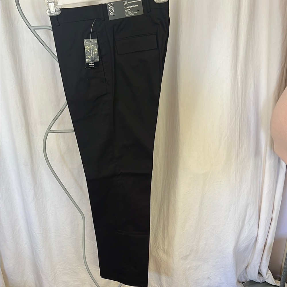 INC International Concepts Black Dress Pants standard fit London 30/32 black - Picture 2 of 3